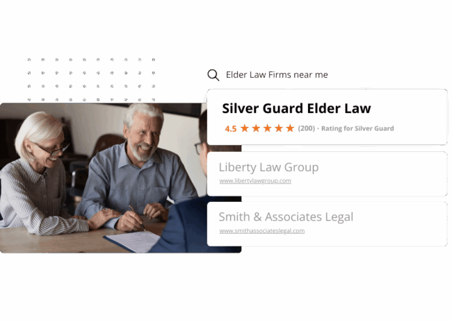 "Senior couple consulting with an elder law attorney, emphasizing trusted legal advice."