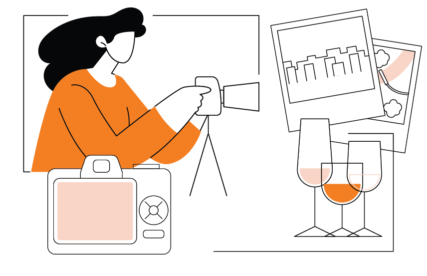 Professional photographer shooting product photos for marketing